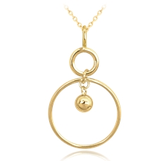 Stříbrný pozlacený náhrdelník 42-45 cm JMAS0199GN45