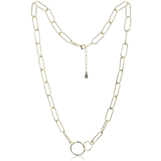Stříbrný pozlacený náhrdelník velká oka 43-46 cm JMAS0177GN46 + dárek zdarma
