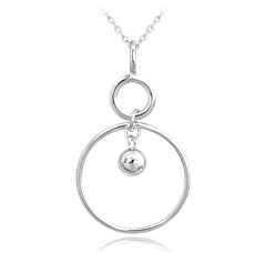 Stříbrný náhrdelník s kuličkou 42-45 cm JMAS0199SN45