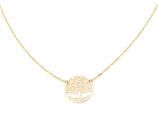 Dámský náhrdelník ze žlutého zlata strom života ZLNAH172F + DÁREK ZDARMA