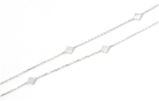 Stříbrný náhrdelník se čtyřlístky s perletí STNAH223F + dárek zdarma