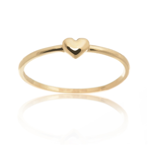 Dámský prsten ze žlutého zlata srdíčko PR0475F + DÁREK ZDARMA